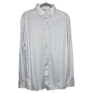 Collars & Co Shirt Mens Large Plaid Button Up Long Sleeve Quattro Flex Work NEW